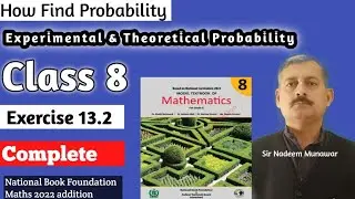 Class 8 Exercise 13.2 NBF Maths Ex 13.2  | probability| Experimental probability in Urdu Hindi