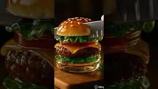 ASMR Cutting a Juicy Burger | Satisfying Sounds 🍔🔪✨