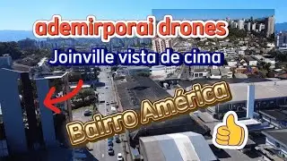 Voo de drone sobre o bairro que é muito grande 