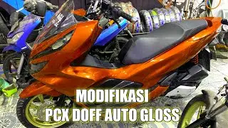 MODIFIKASI MOTOR PCX 🔥 DEKORASI WARNA MERAH DOFF MENJADI MERAH MENGKILAP