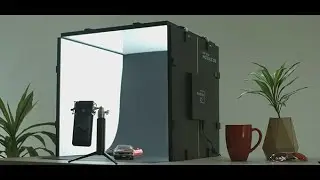 Advanced mini photo studio with a fully controlled light system for detailed object shooting!