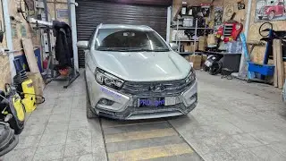 Lada Vesta Установка бидиодных линз ZORKiY G11 Max Power BI-LED 5500K с рифлёными линзами