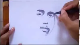 How to Draw Male Face with Ballpoint pen.