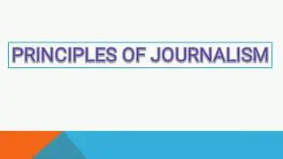 Principles of Journalism