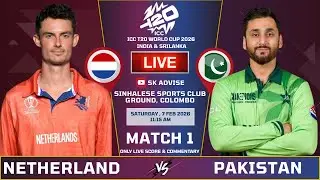Pakistan Vs Netherland 1st Match Live Score And Commentary | World Cup 2026 | Ned Vs Pak