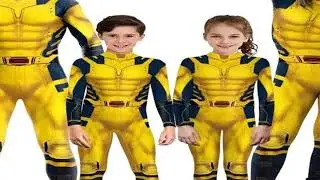 VIP FASHION Wolverine Deadpool Costume Family Matching Suit Adult Kid Zentai Bodysuit Halloween Jump