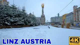 Linz Austria 🇦🇹 Heavy Snow in January 2025