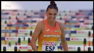 Xenia Benach Spanish Athlete Women's 100m Hurdles European Team Championships Madrid 2025 Athletics