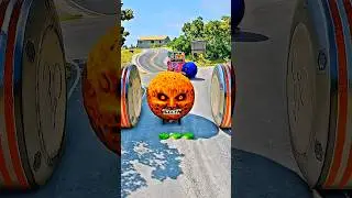 Big & Small Bus vs Car Hydraulic Crush -BeamNG.drive #car #usa #usashorts #trending
