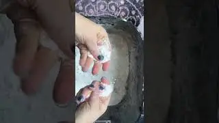 Pure white snowballs and soft crush baking soda  