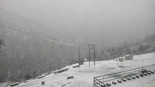 Snow falls in Bharsar