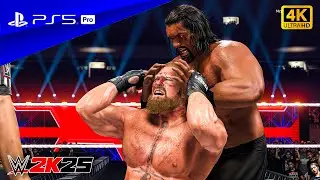 WWE 2K25 &mdash; Брок Леснар против Хали | Матч за чемпионство WWE без правил | PS5&trade; Pro [4K60]