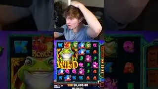 THIS WIN WAS INSANE ON NEW WILD HOP N DROP SLOT... #shorts