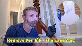 How to remove pen ink stains from wood