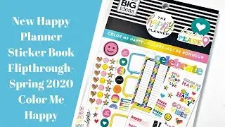 NEW Happy Planner Sticker Book Flipthroughs-  Color Me Happy