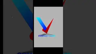 creative V later logo design in Corel DRAW #tutorial #shorts #ytshort