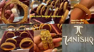 🤩Tanishq latest Gold bangle collections - Each one is Unique☝️| Tanishq party wear gold bangles
