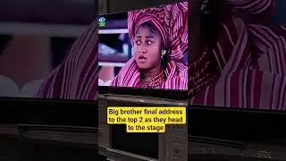 Big brother final address to the top 2 as they head to the stage. bbnaija finale