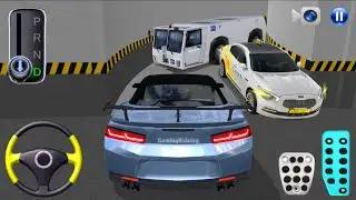 New Blue Chevrolet Camaro Car For Parking - 3D Driving Class - Android Gameplay - Car Driving Games