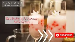 Red ruby in coconut milk syrup