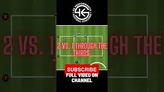 2vs1 Drill - Through the thirds #soccer #football