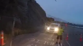 Oaro to Kaikoura, biker blows cordon first ahead of road opening