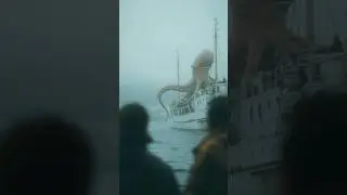 Boats Return with Giant Octopuses - on  Never Camera #short #surrealmoments  #giantoctopus
