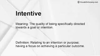 Intentive Meaning