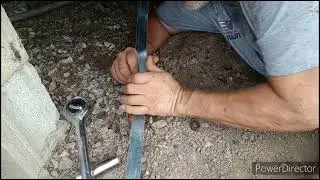 How - to replace a mobile home tie down strap !
