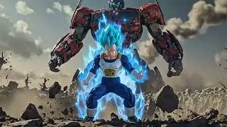 PRINCE OF SAIYANS vs. AUTOBOT LEADER | Vegeta SSB vs. Optimus Prime | Epic 3D Cinematic Battle