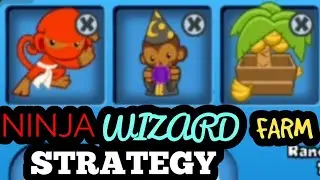 CLASSIC NINJA WIZARD FARM STRATEGY | Bloons TD battles