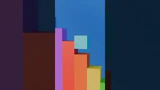 Rainbow Cube Stairs 1 | Satisfying Animation