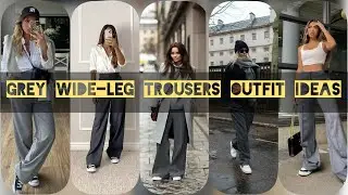 Semi Formal Grey Wide Leg Trousers | Grey Pants Outfit Female