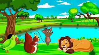 Lion 🦁 and the mouse 🐭 Story for kid's, animeted cartoon video story #likeandsubscribe #subscribe