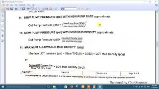 8. IWCF:  API formula of calculations