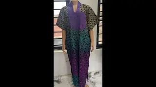How to make a bubu gown with an inbuilt collar.#sewingtutorial