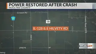 Power restored after car crashes into power pole in Moultrie Co.