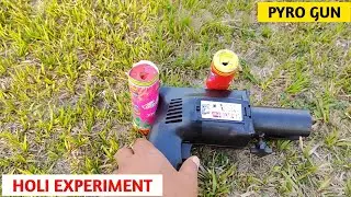 Two Colour Fog Cartridge in Pyro Gun | Holi Experiment | Holi Stash Testing