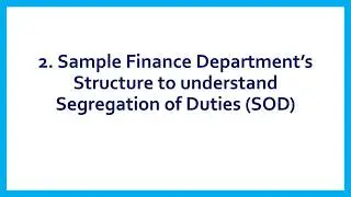Segregation of Duties (SOD) Introduction and Internal Audit findings