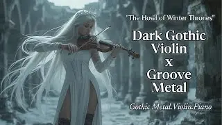 The Howl of Winter Thrones ❄️ | Dark Gothic Violin Groove Metal Instrumental 🎸🎻 | Metal Sirens AI