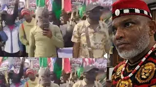 E DON RED ONE MILLION MEN & WOMEN FROM ABIA SHUTDØWN  RØAD LEAD TO ABUJ@ DEMAND MNK'S RELEASE NOW OH