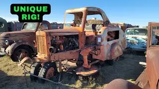 Resting Relic: 1940s Austin Western Street Sweeper! Vintage road maintenance vehicle