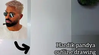 Hardik pandya new look🔥outline drawing ☺️ outline Step by step easy drawing💖 hardik pandya drawing 