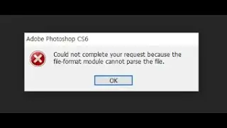 Fix photoshop could not complete your request because the file format module cannot parse the file