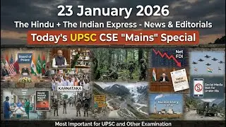 UPSC - Mains | Is Net FDI Negative?  | Governor vs Govt: Who is Supreme? | 23 Jan | The Hindu & IE