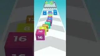 Cube 2048 Runner,3D Merge All Levels gameplay Android ios walkthrough #shorts #games #cube #running