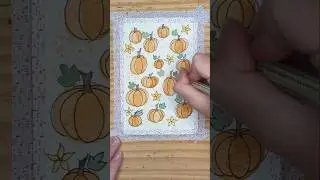 cute easy watercolor and ink pumpkin fall design tutorial