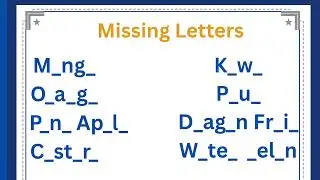 Missing letters #puzzlegame #puzzle #puzzles #puzzlegames #timepass #braintest #missingletter #viral
