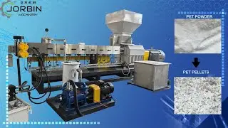 twin screw extrusion machine for PET fiber powder recycling pelletizer machine plant