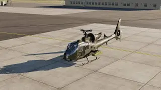 Запуск вертолета SA-342L в DCS World